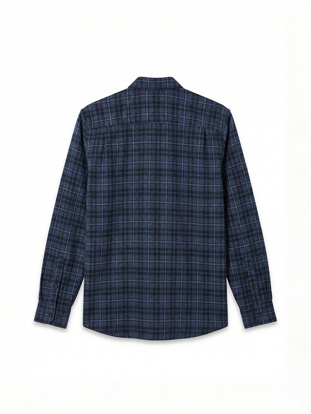 Mavi Regular Fit Yün Karışımlı Erkek Ekose Gömlek-1