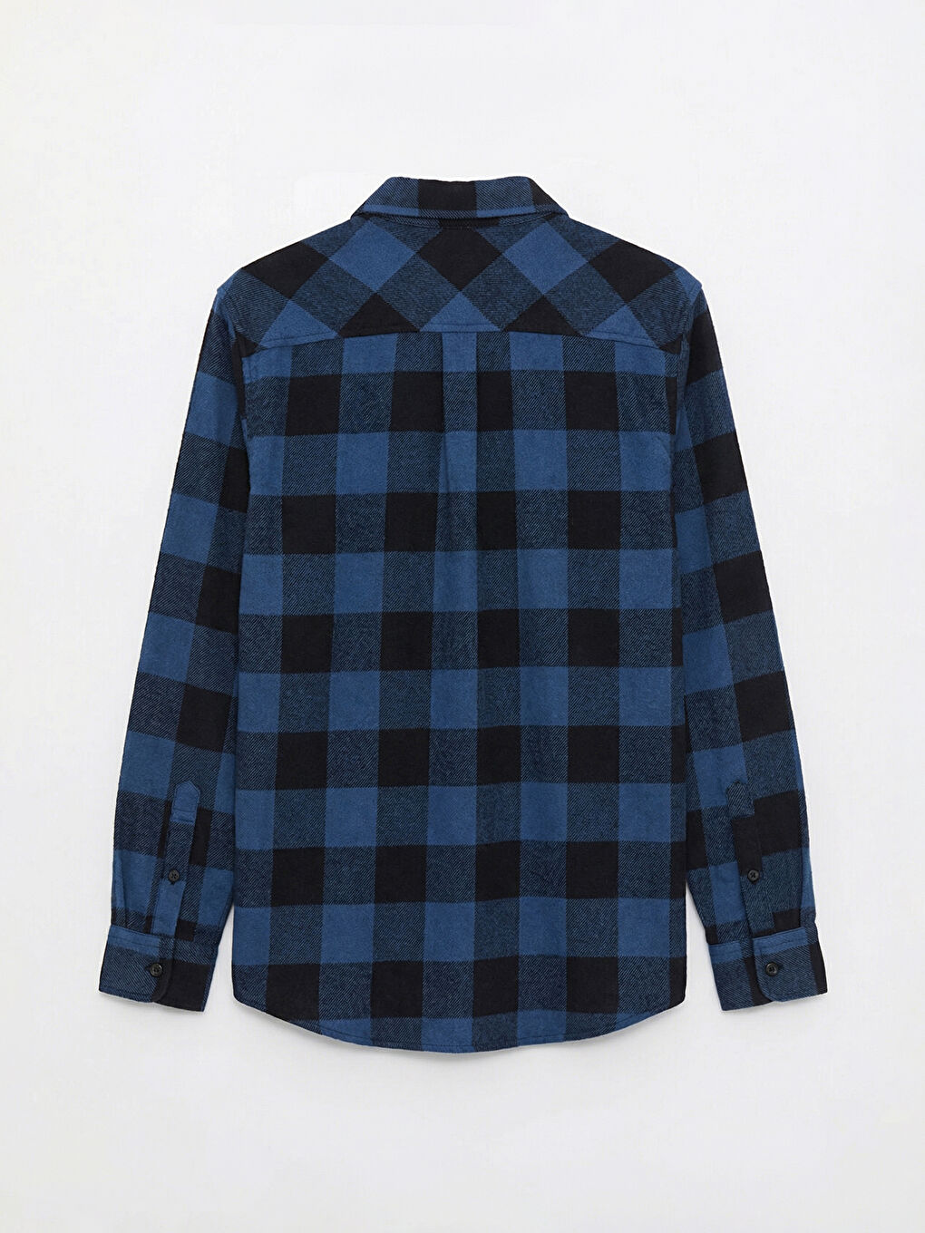 Lacivert Regular Fit Yün Karışımlı Erkek Gömlek-1