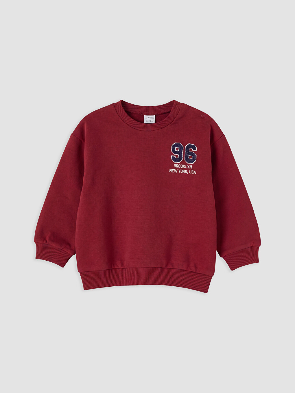 Bordo Nakışlı Erkek Bebek Takım-3