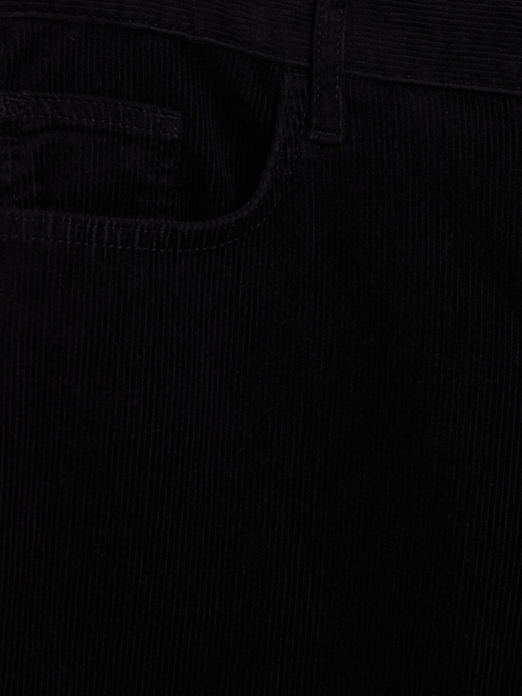 Siyah Regular Fit Kadife Erkek Chino Pantolon-5