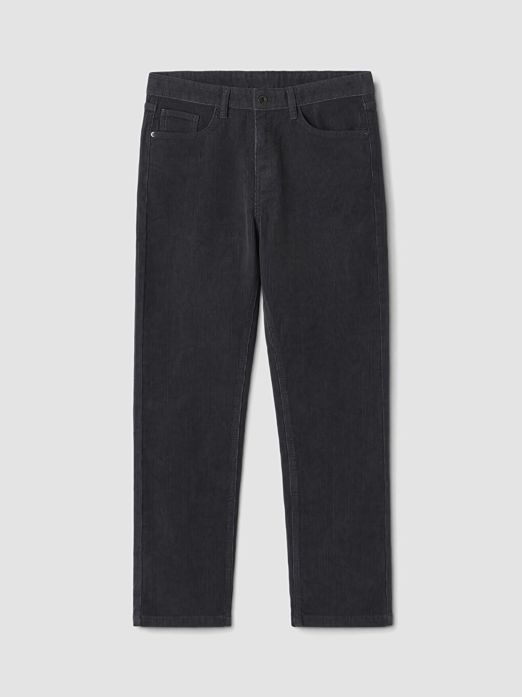 Antrasit Regular Fit Kadife Erkek Pantolon-3