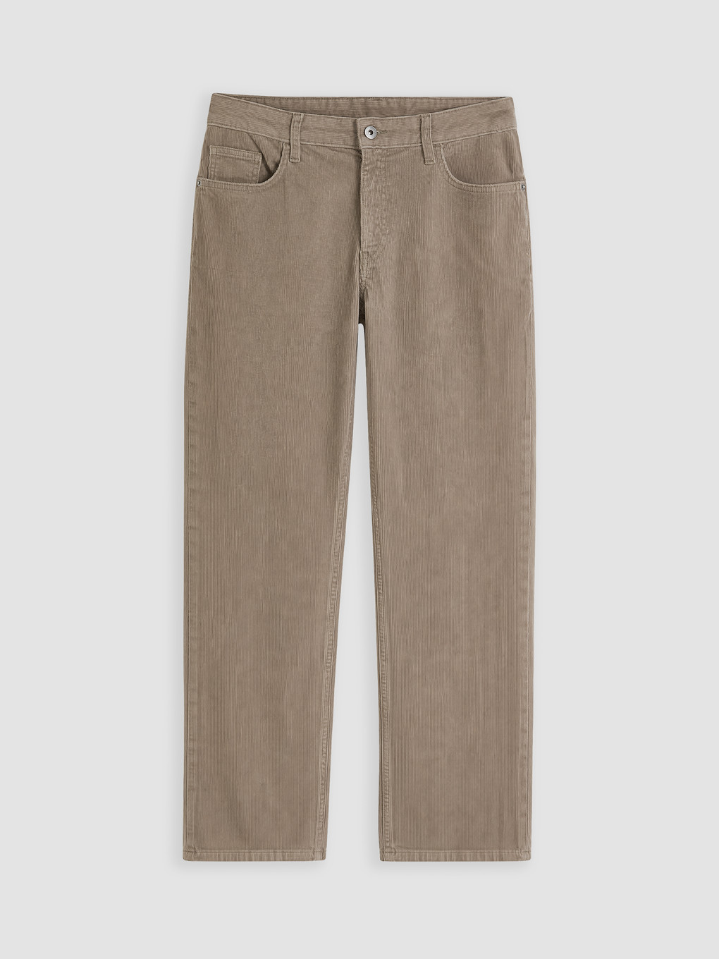 Bej Regular Fit Kadife Erkek Chino Pantolon-3