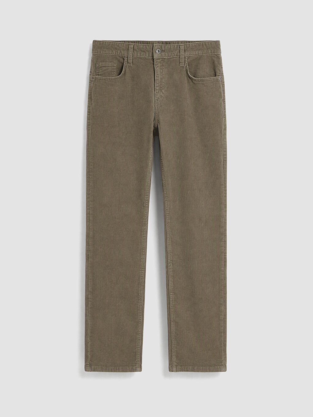 Regular Fit Baršunaste Pantalone Za Muškarce-4