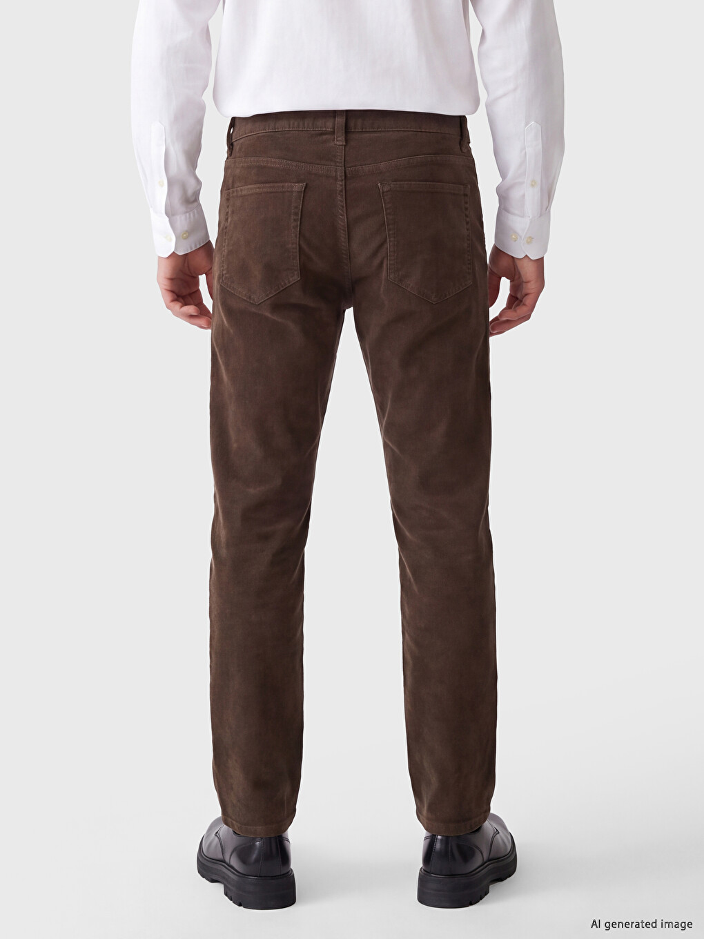 Regular Fit Velvet Men's Chino Trousers-2