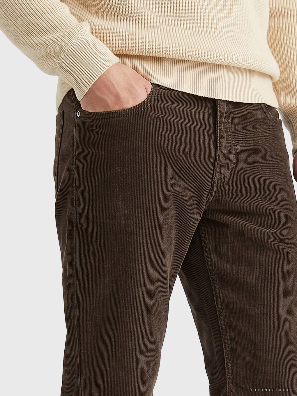 Pantaloni Catifea Regular Fit Bărbați-2