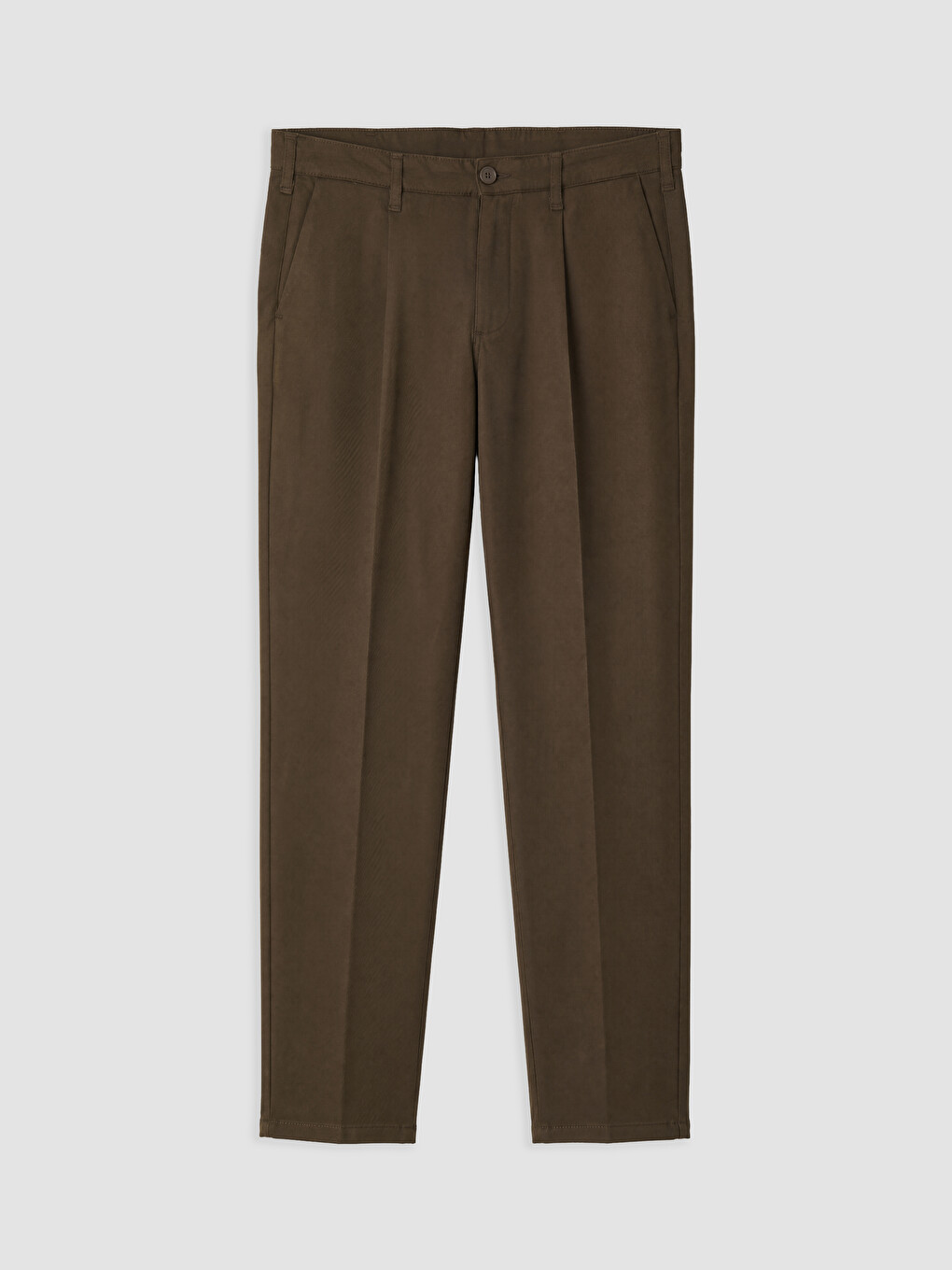 Kahverengi Standart Kalıp Erkek Chino Pantolon-4
