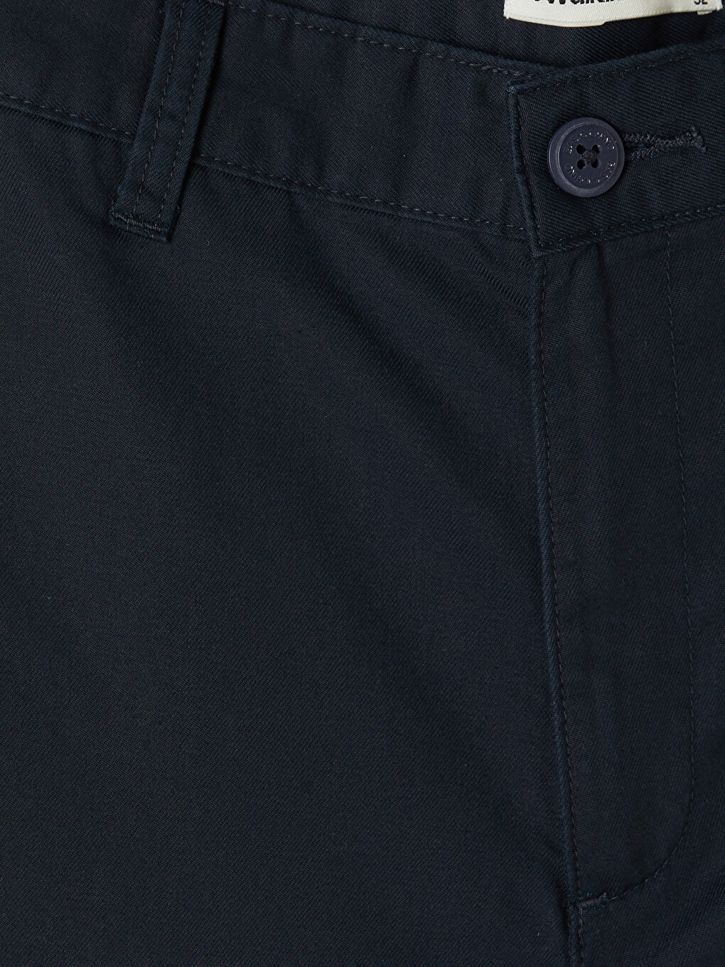 Pantaloni Chino Bleumarin Bărbat-1