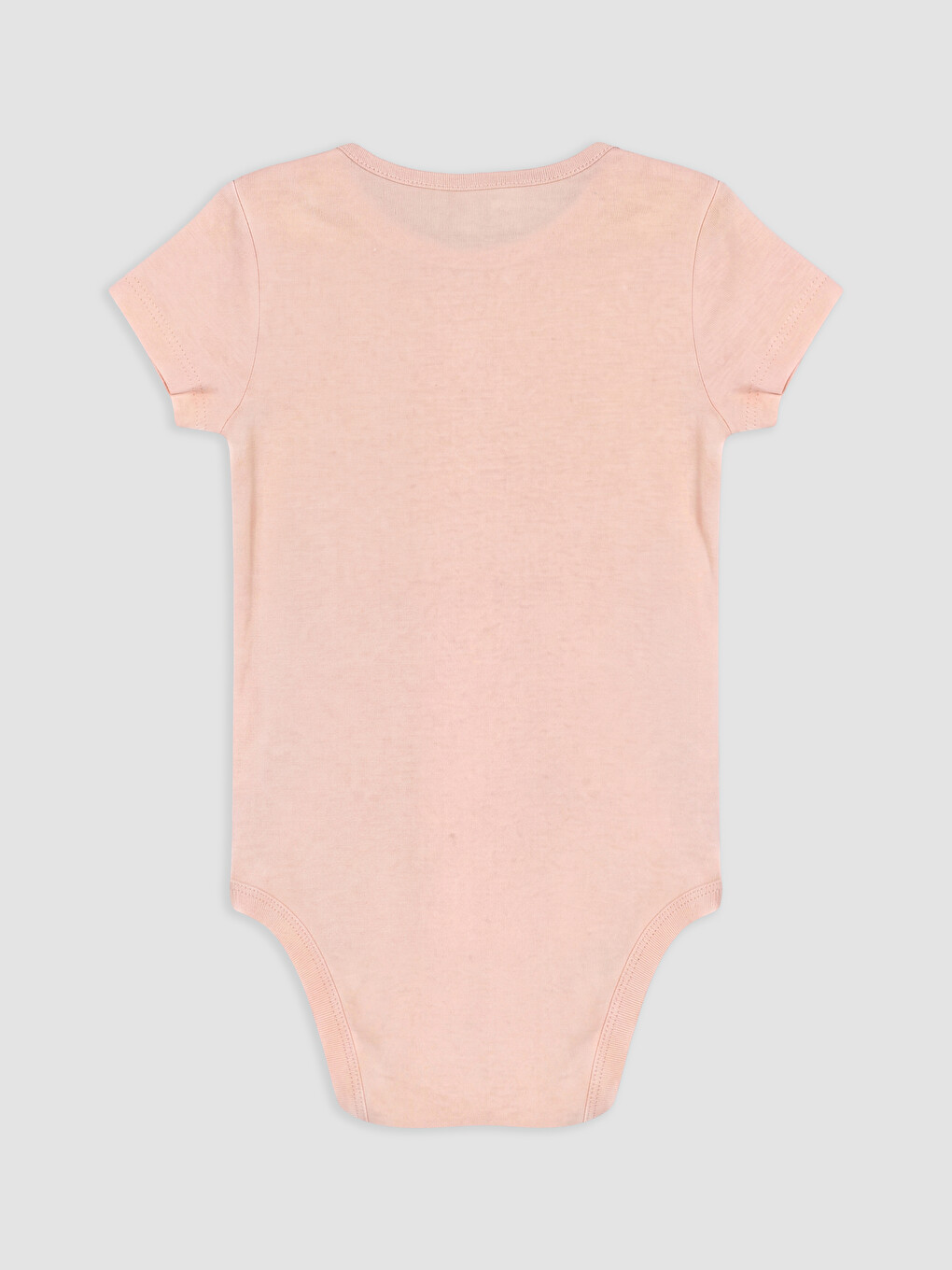 Ekru Kız Bebek Kısa Kollu Çıtçıtllı Body 2'li-4