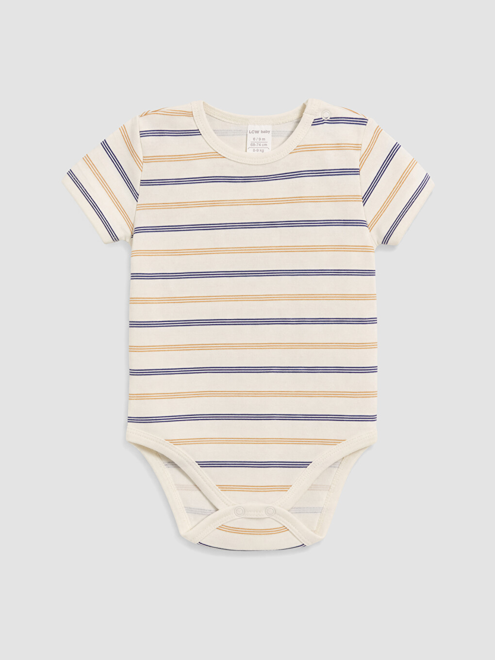 Crew Neck Baby Boys' Snap Bodysuit 2 Pack-1