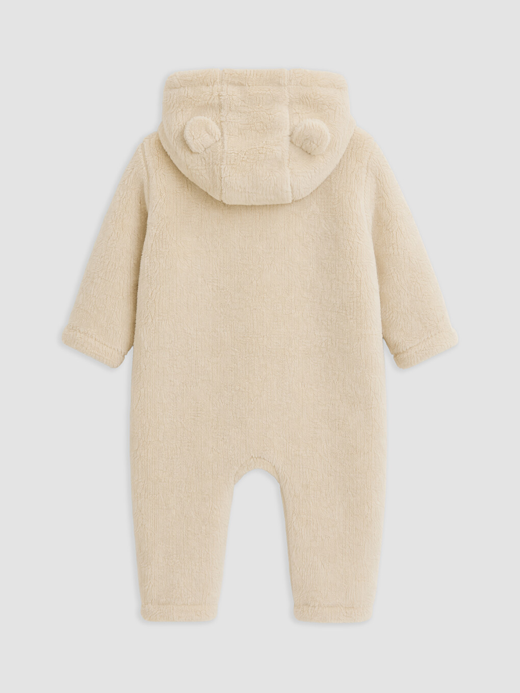 Hooded Baby Girls' Plush Jumpsuit-1