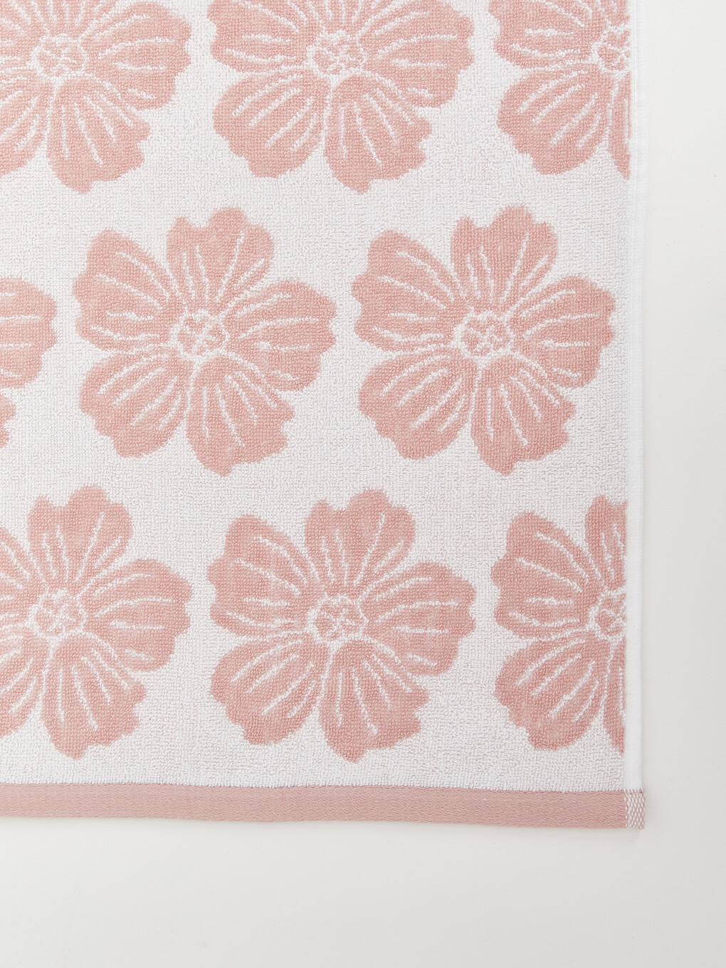 Flower Patterned Cotton Face Towel 50x80 Cm-3