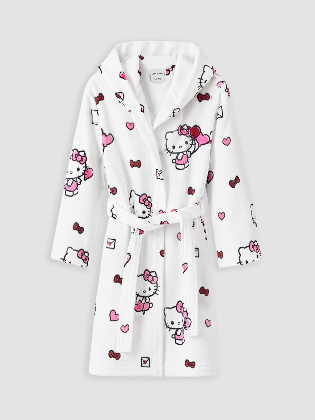 Rrobë Banje Pambuku E Stampuar Hello Kitty Për Vajza-1