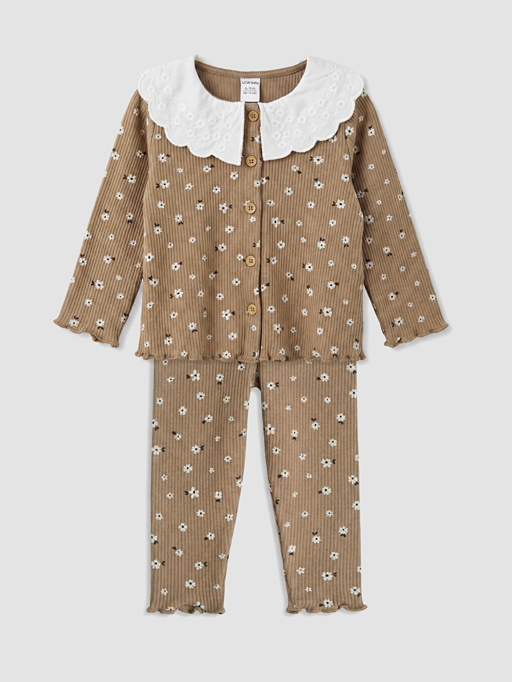 Peter Pan Collar Baby Girls' Cardigan And Leggings 2 Pack Set