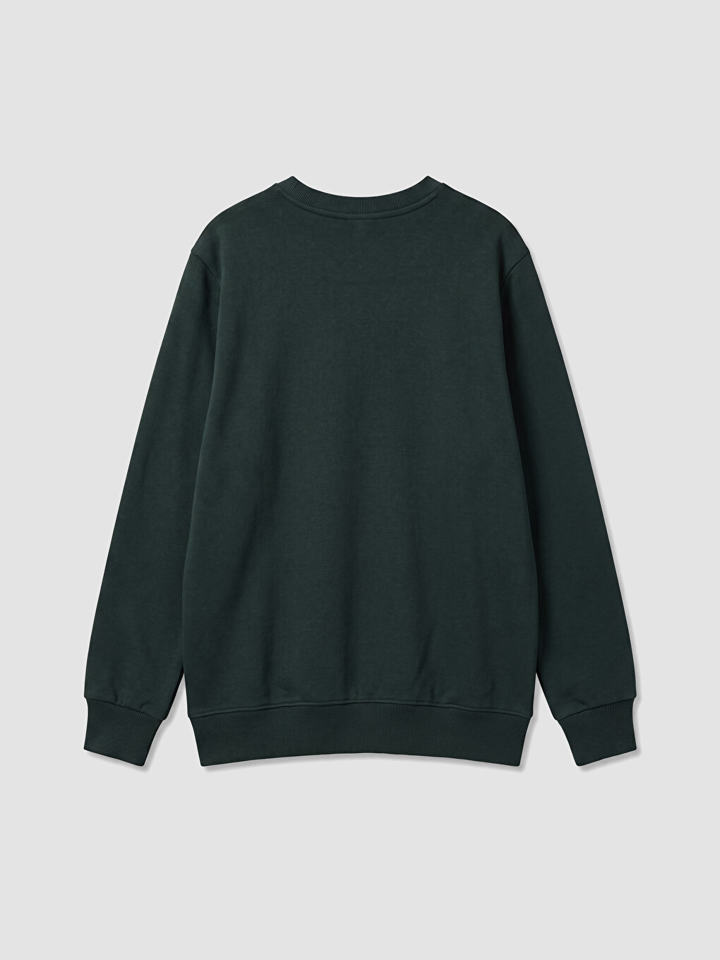 Haki Bisiklet Yaka Baskılı Erkek Sweatshirt-5