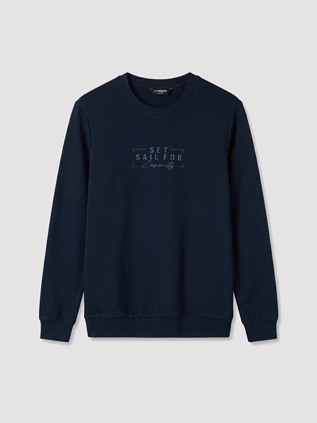 Crew Neck Printed Men's Sweatshirt-3