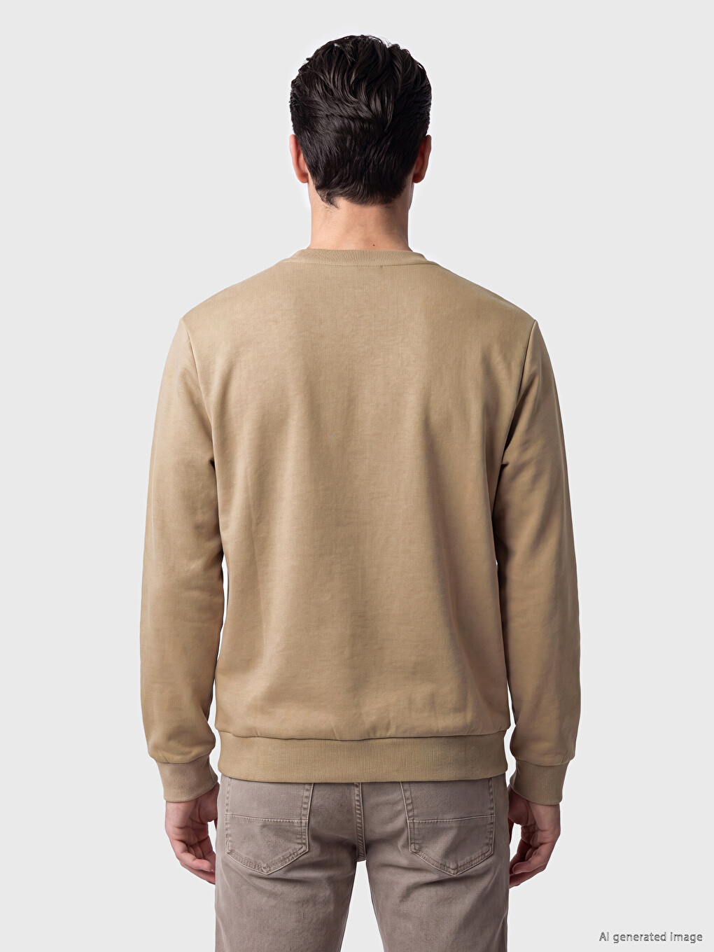 Crew Neck Printed Men's Sweatshirt-2