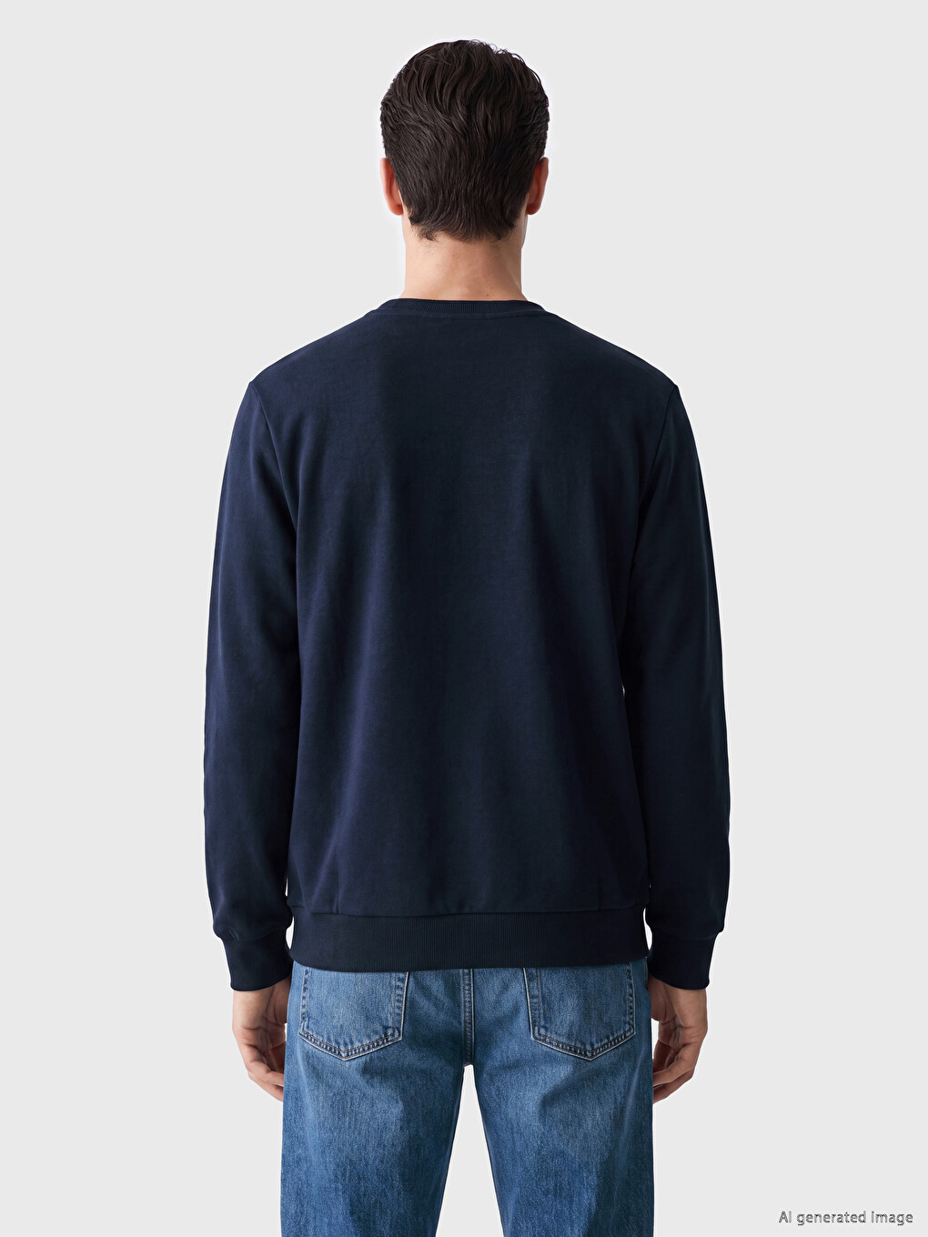 Crew Neck Printed Men's Sweatshirt-2
