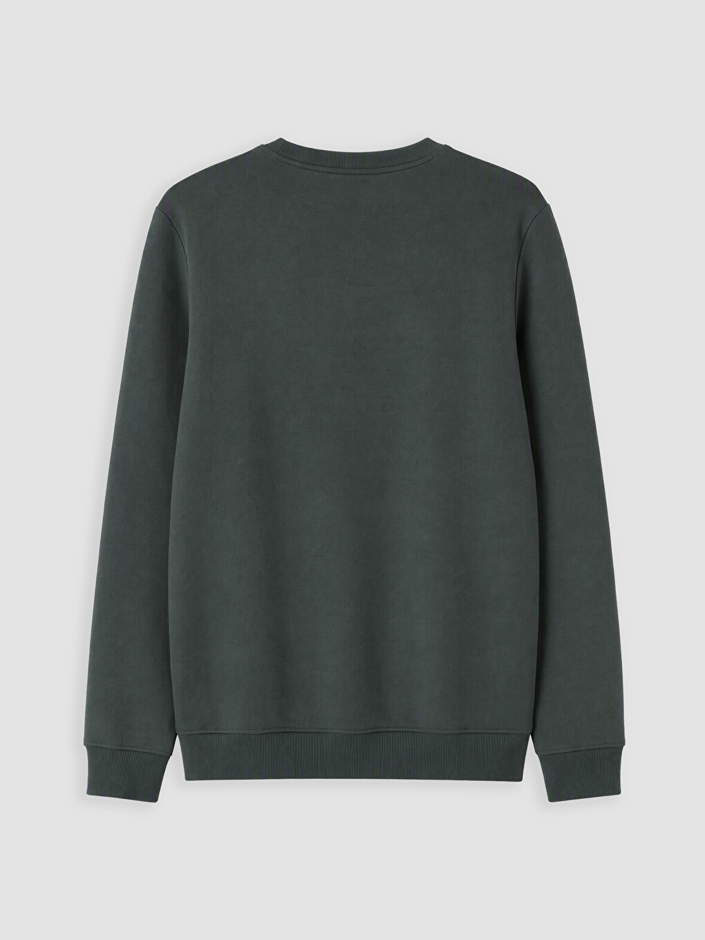 Haki Bisiklet Yaka Baskılı Erkek Sweatshirt-6