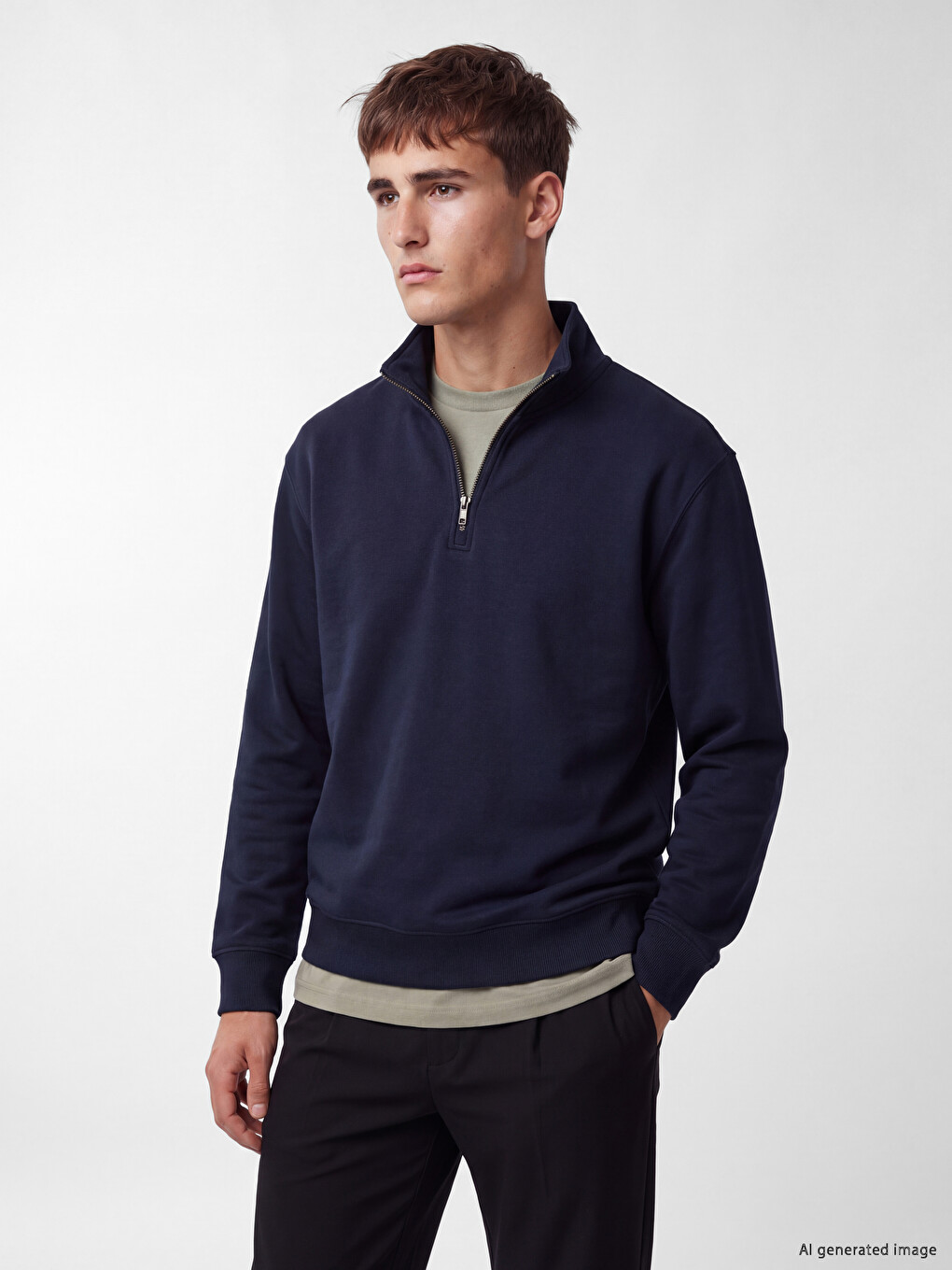 Mock Neck Men's Sweatshirt