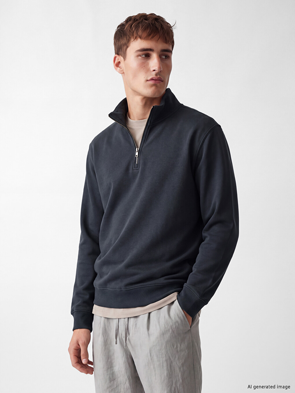 Mock Neck Men's Sweatshirt