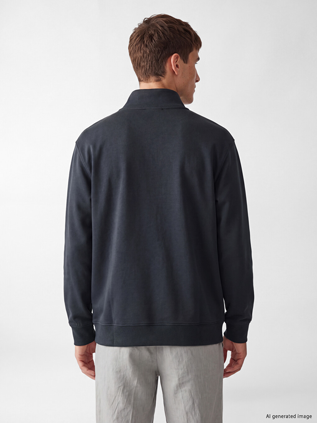 Mock Neck Men's Sweatshirt-3