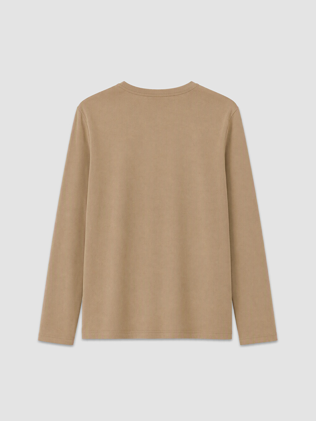 Bej Bisiklet Yaka Baskılı Erkek Sweatshirt-4