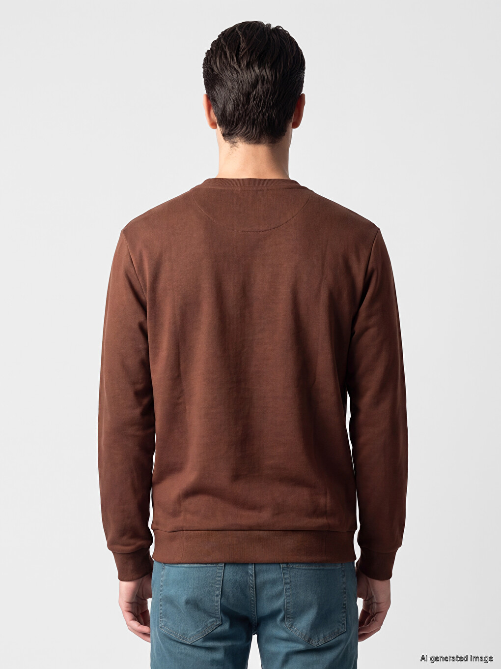 Crew Neck Printed Men's Sweatshirt-2