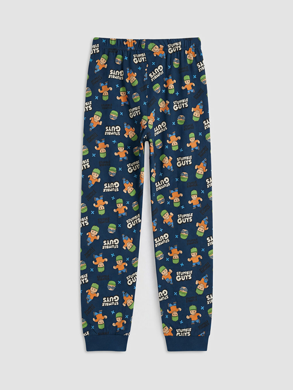 Lacivert Stumble Guys Baskılı Erkek Çocuk Pijama Takımı-4