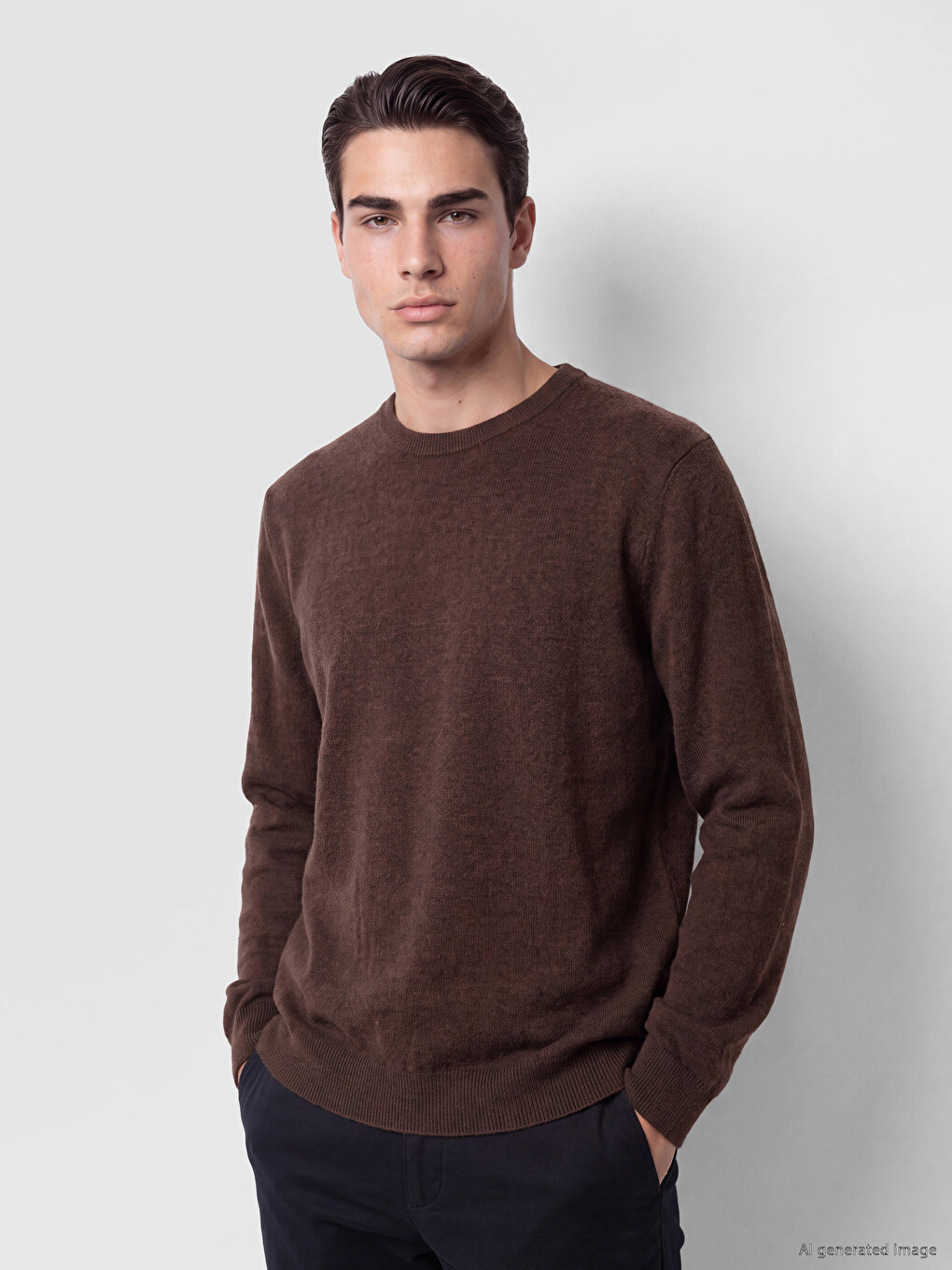 Man Brown Sweater