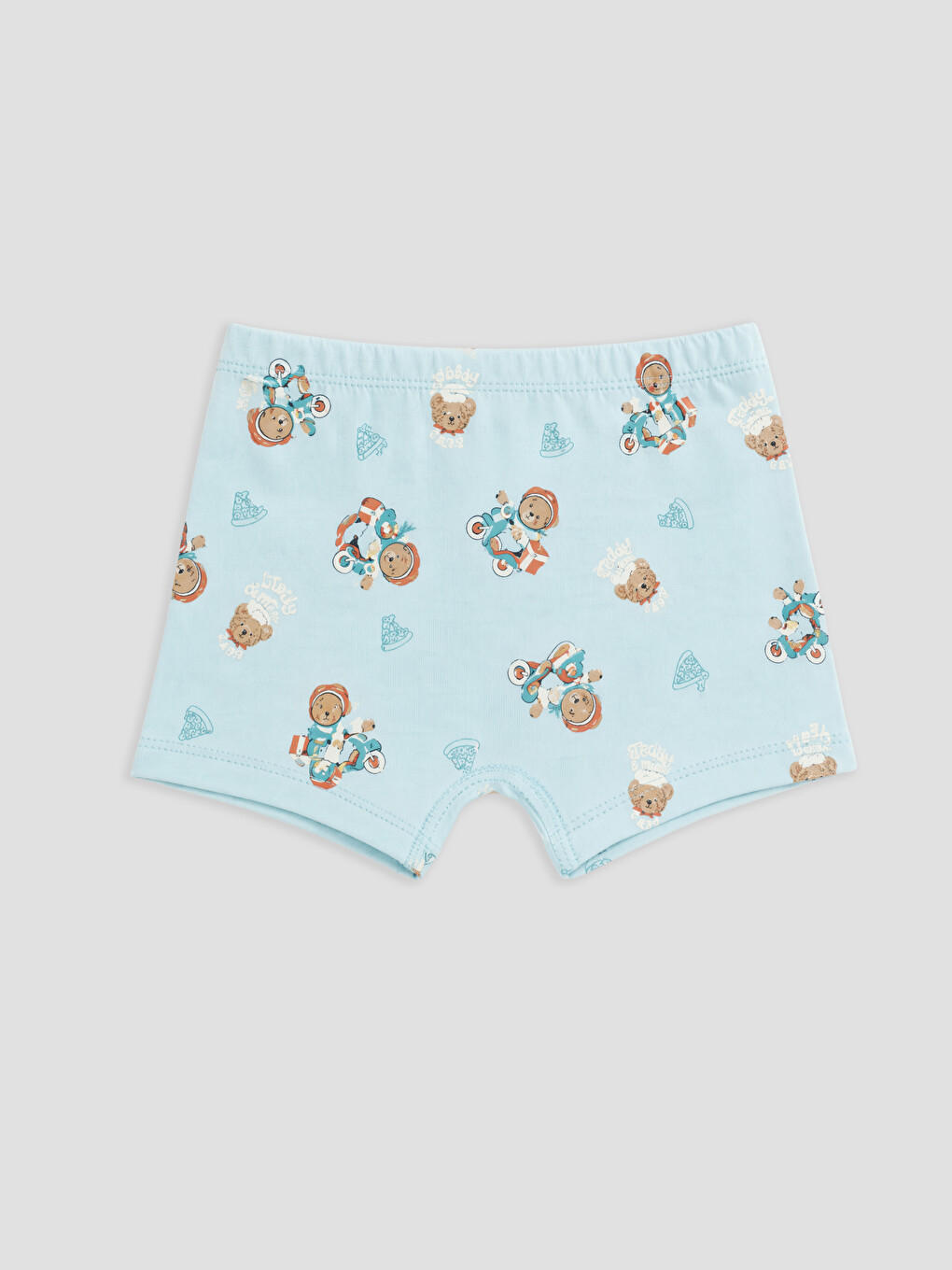 Mavi Baskılı Erkek Çocuk Boxer 3'lü-4