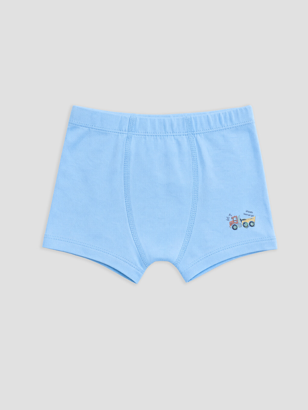 Mavi Baskılı Erkek Çocuk Boxer