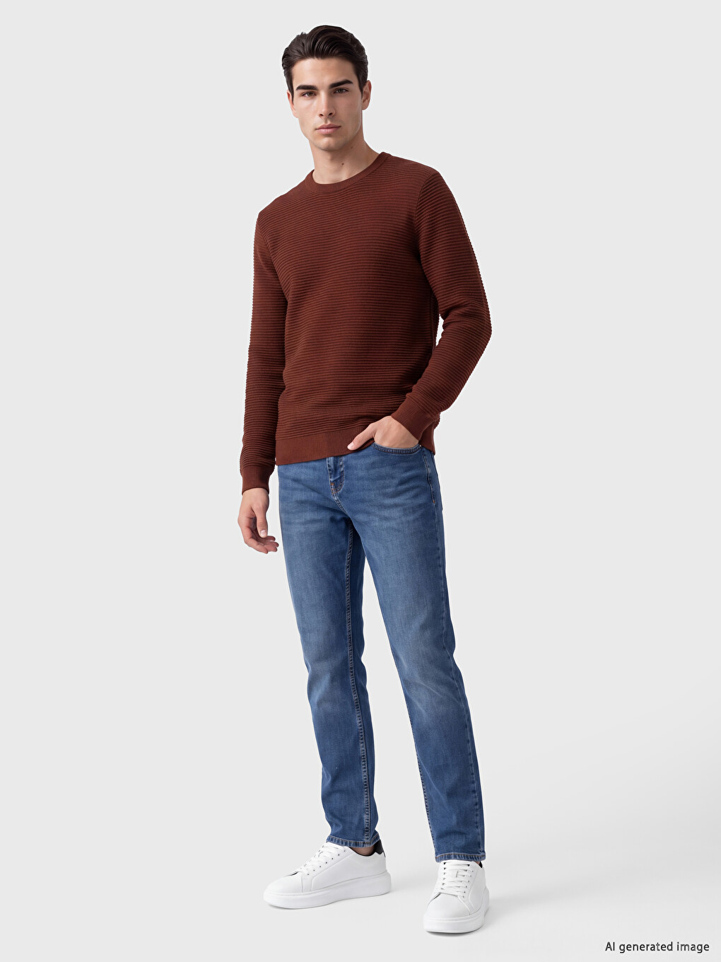 Crew Neck Men's Knitwear Sweater-1