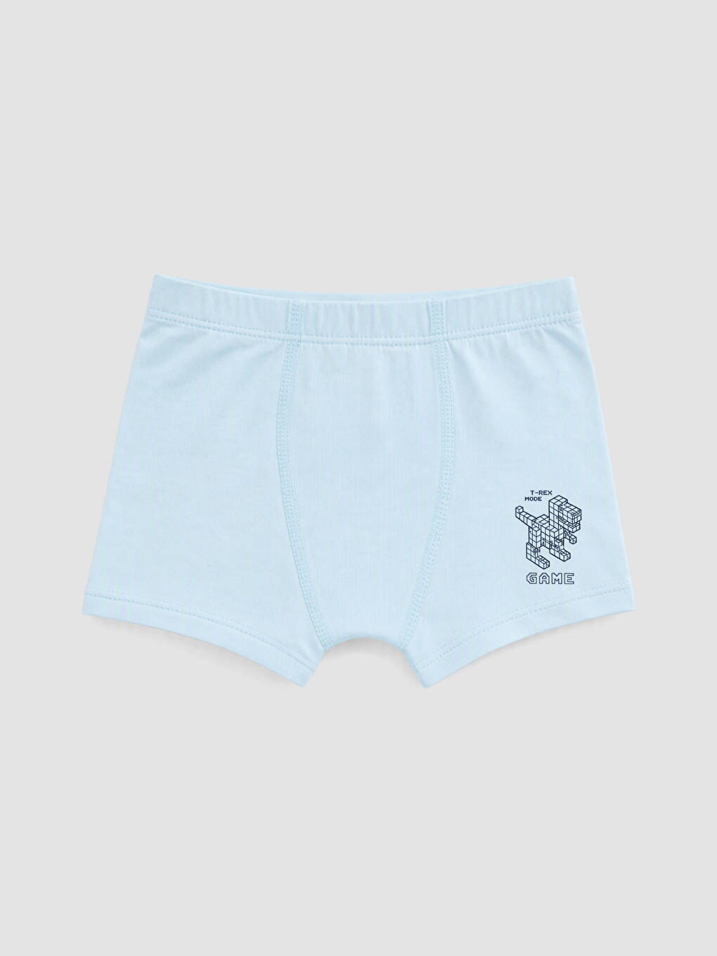 Beyaz Baskılı Erkek Çocuk Boxer 3'lü-1