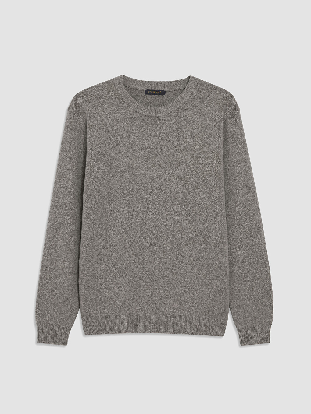 Crew Neck Patterned Men's Knitwear Sweater-4