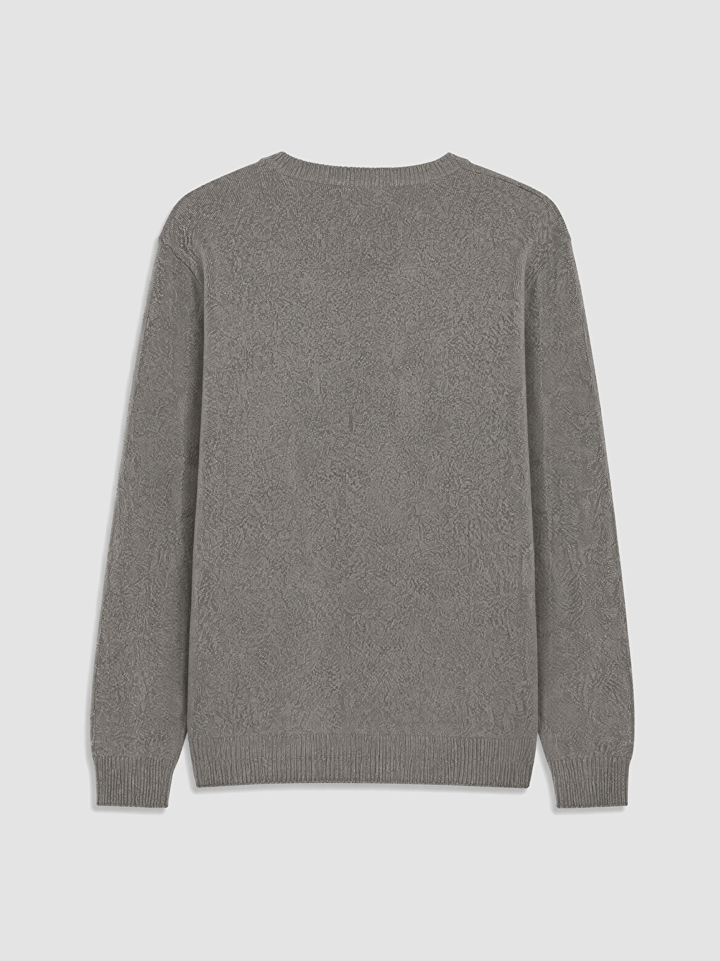 Crew Neck Patterned Men's Knitwear Sweater-6