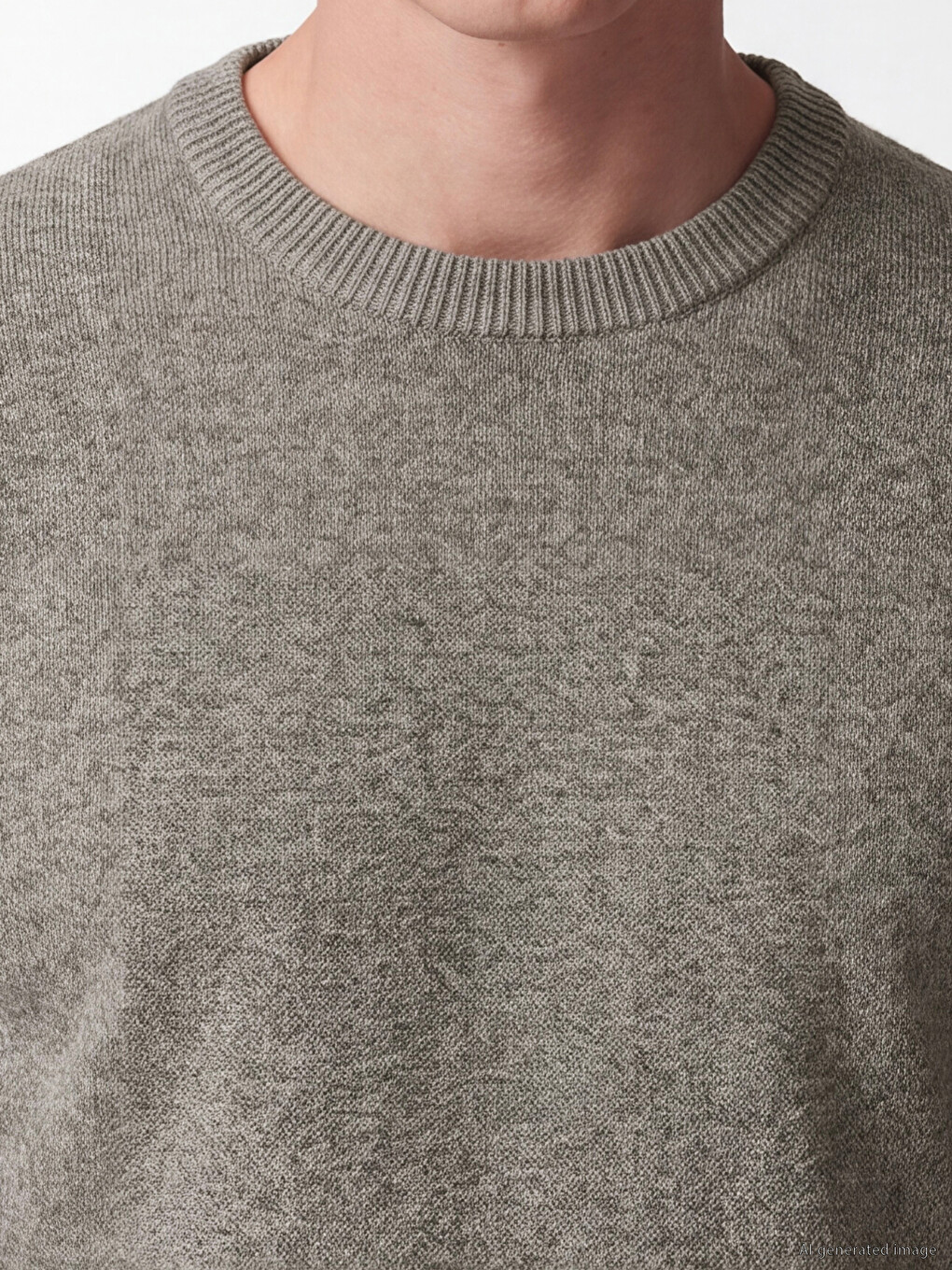 Crew Neck Patterned Men's Knitwear Sweater-2