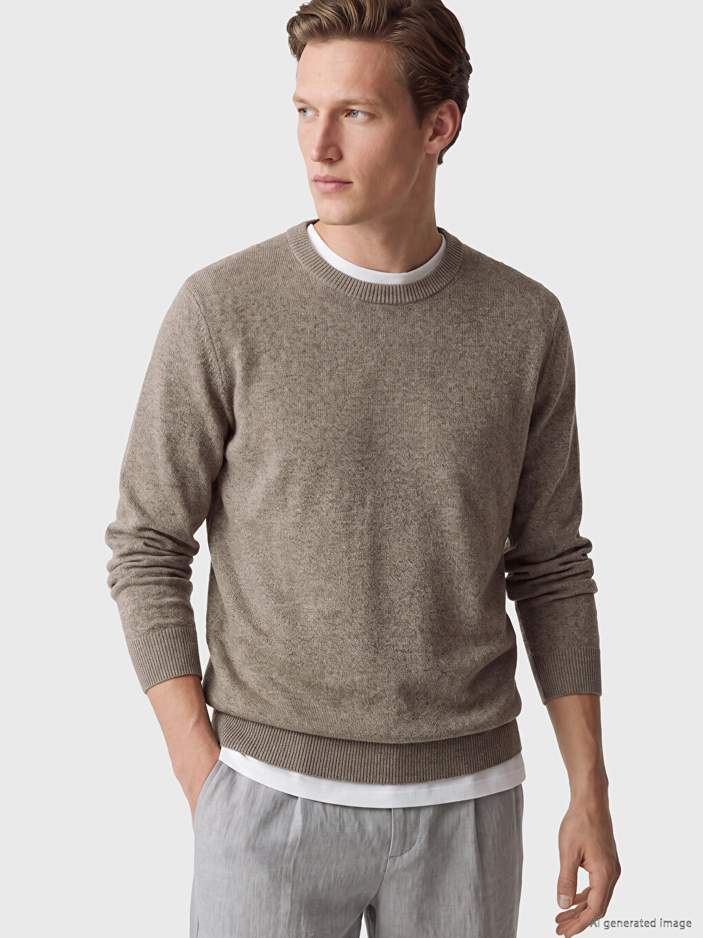 Crew Neck Men's Knitwear Sweater-1