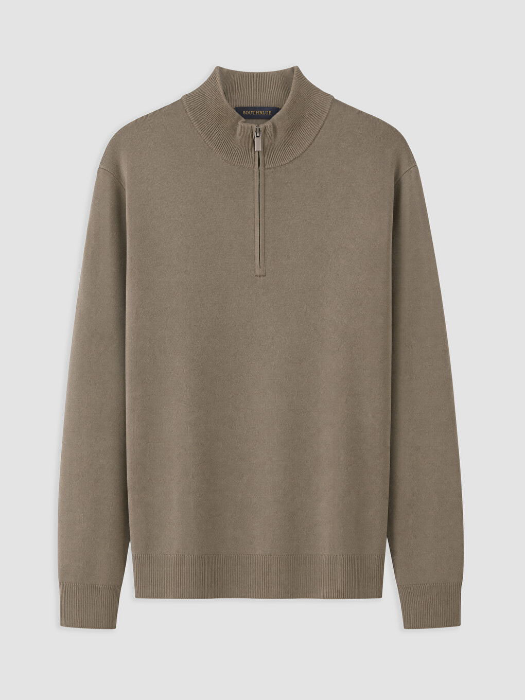 Pull-over En Maille À Col Montant Zippé Pour Homme-4