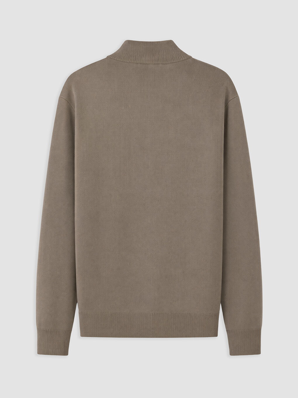Pull-over En Maille À Col Montant Zippé Pour Homme-5