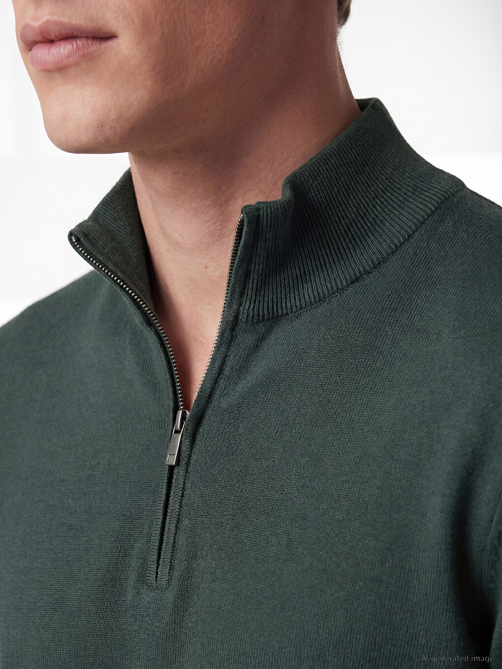 Mock Neck Men's Knitwear Sweater-2