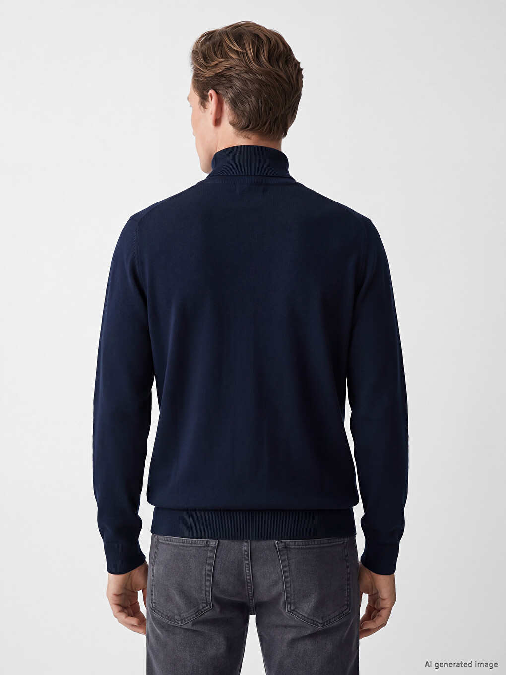 Mock Neck Men's Knitwear Sweater-3