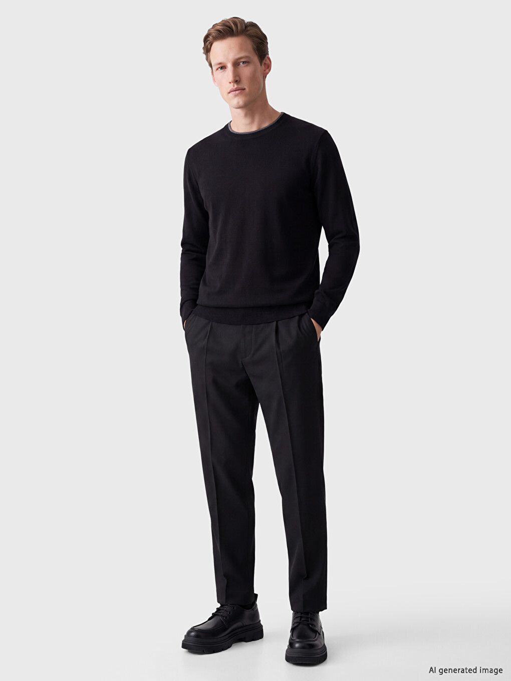 Crew Neck Men's Knitwear Sweater-1