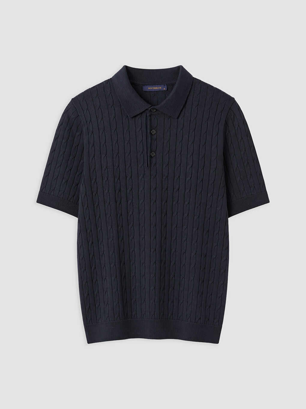 Lacivert Polo Yaka Desenli Erkek Triko Tişört-4