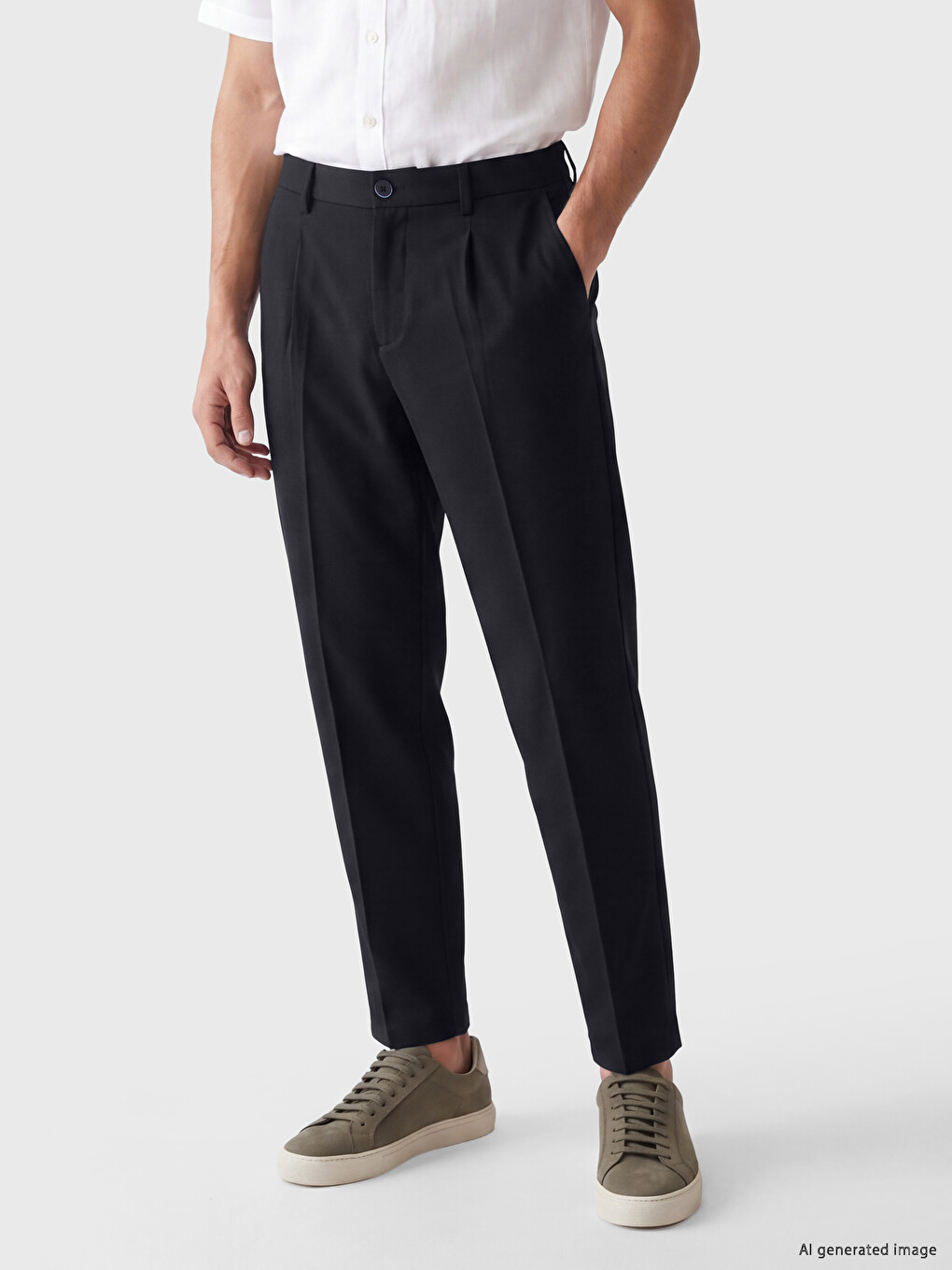 Slim Fit Muške Chino Pantalone-1