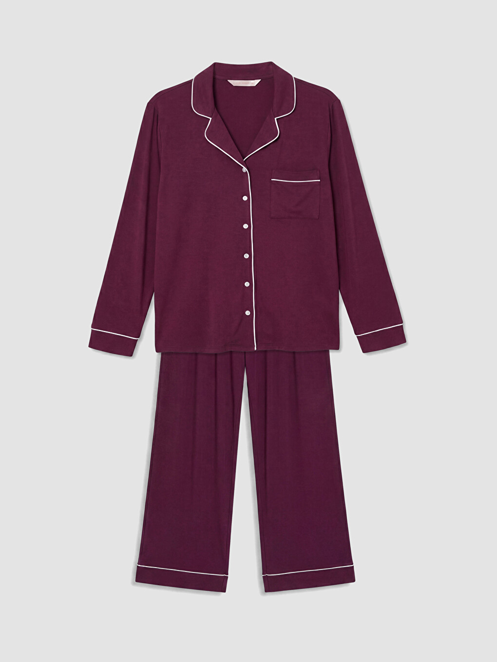 Set De Pijama Pentru Femei Cu Guler De Cămașă-4