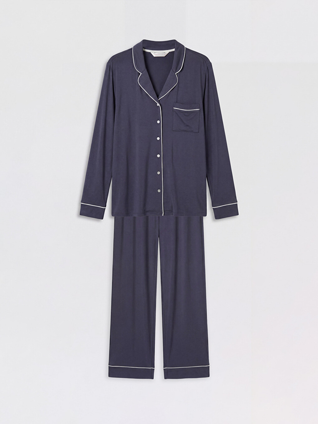 Set De Pijama Pentru Femei Cu Guler De Cămașă-4