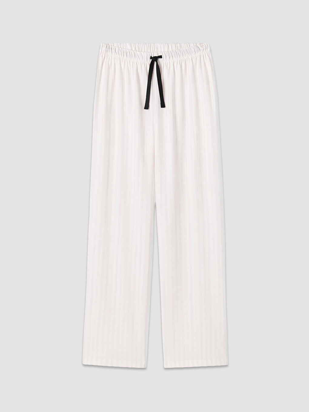 Ekru Gömlek Yaka Çizgili Kadın Pijama Takım-8
