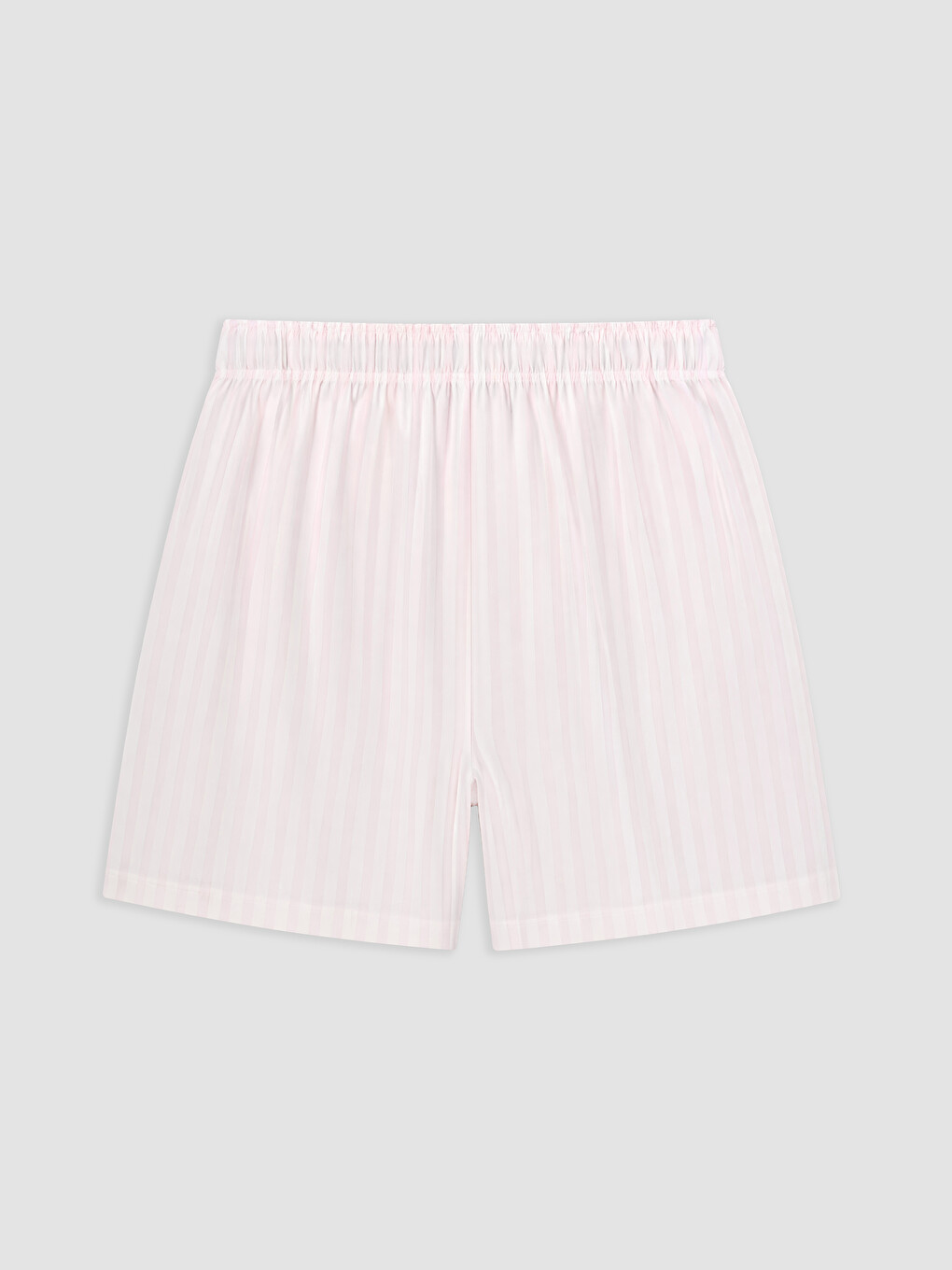 Ekru Çizgili %100 Pamuklu Kadın Şortlu Pijama Takımı-4
