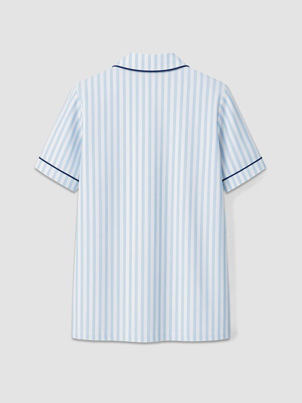 Gömlek Yaka Çizgili Kadın Pijama Takımı-6