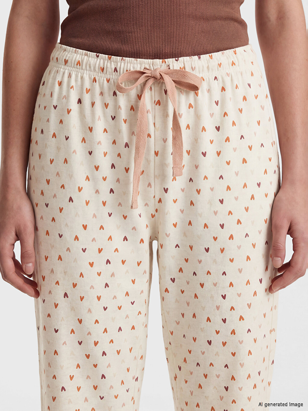 Heart Patterned Women's Pyjama Bottoms-2